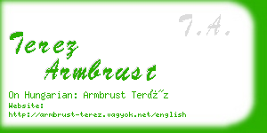 terez armbrust business card